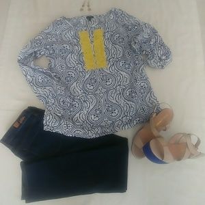 Talbots Boho Long Sleeve Top. M